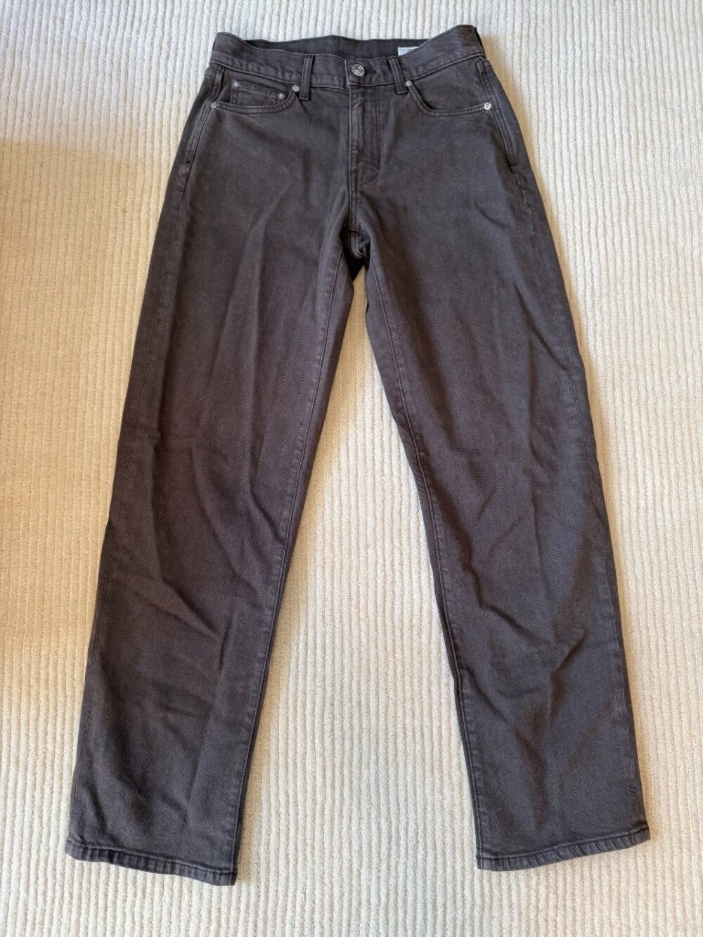 AYR The Getup Barrel Leg Jeans Faded Black Brown Wash 24 - Picture 2 of 5